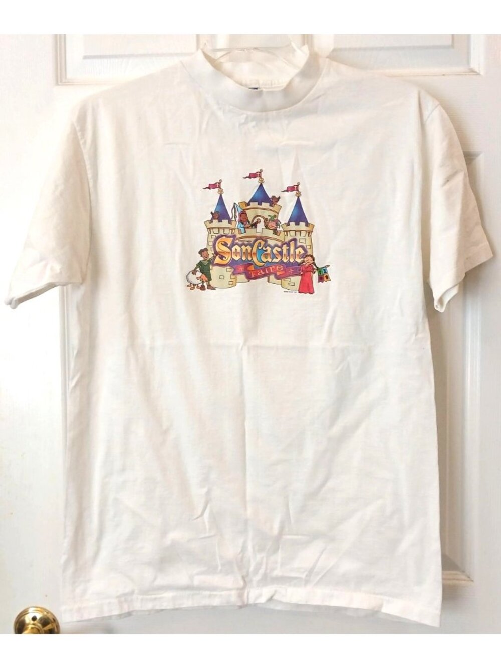 All Sport Maxweight SonCastle Faire 1999 Graphic TShirt Sz L Vacation Bible #D37
